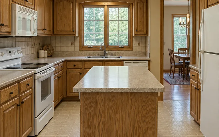 The kitchen before remodeling