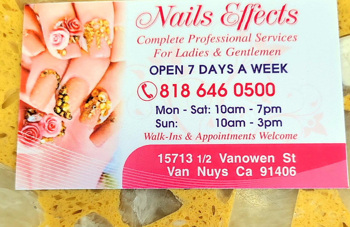 The Nails Effects business card