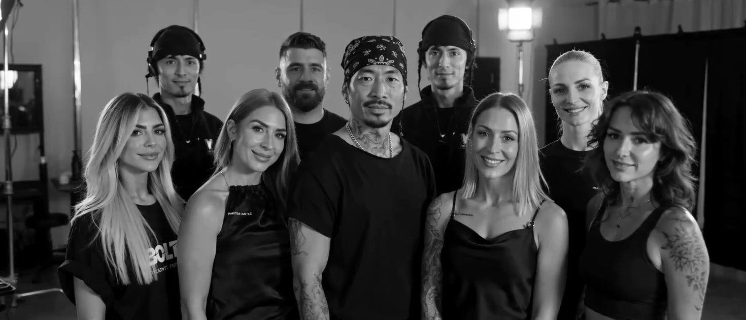 Linh with a team of stylists