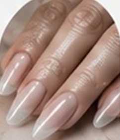 Soft neutral manicure with a glossy finish