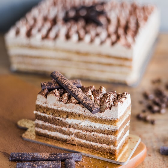 Layered cream cake