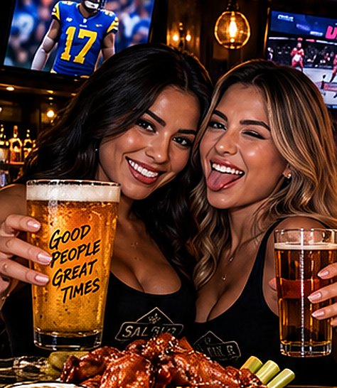At the bar at Sal's Pub & Grill
