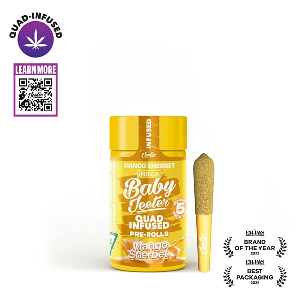Baby Jeeter Mango Sherbet Quad-Infused Minis 0.5g 5pk