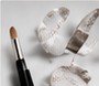 Brush and pearl styling