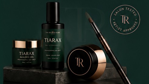 The TiaraX signature system — builder gel, brush, and salon-tested formulas