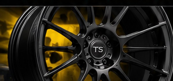 Custom black alloy wheel