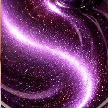 Violet magnetic cat-eye gel with a bright light line